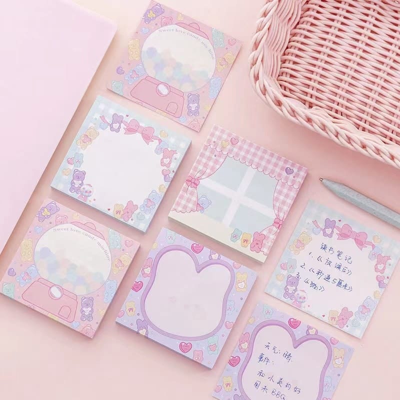 aesthetic pink school note pad