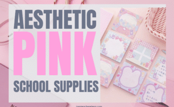 Aesthetic Pink School Supplies