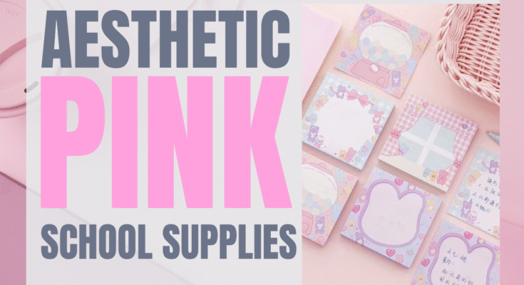 Aesthetic Pink School Supplies